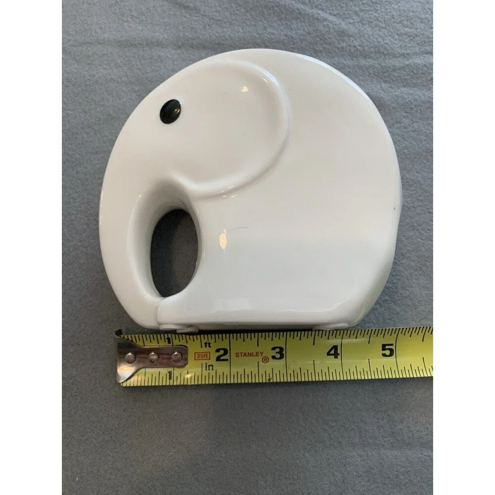 White Elephant Vase Floral Planter Ceramic 99 INTL Mid Modern Lucky Bamboo